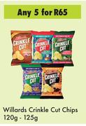Willards Crinkle Cut Chips-For Any 5 120g-125g