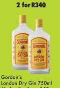 Gordon's London Dry Gin-For 2 x 750ml