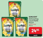 Sunlight Dishwashing Liquid Refill Pouch (Lemon Only)-750ml Each