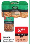 Rhodes Baked Beans In Tomato Sauce-6 x 410g