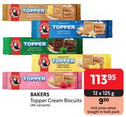 Bakers Topper Cream Biscuits (All Variants)-12 x 125g