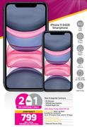2 x Apple iPhone 11 64GB Smartphone-On 1GB Red Core More Data + On Promo 70