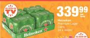 Heineken Premium Lager Cans-24 x 440ml Per Case