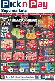 Pick n Pay Gauteng, Free State, North West, Mpumalanga, Limpopo & Northern Cape : Early Black Friday Specials (14 November - 17 November 2024)