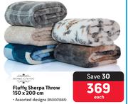 Home Living Fluffy Sherpa Throw 150 x 200cm-Each
