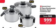 Bennett Read 6 Piece Stack Master Stainless Steel Cookware Set-Per Set