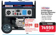 Gentech 5.5 KVA Digital Inverter Generator Pure Sine Wave GP6500I-Each