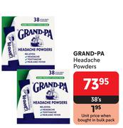 Grand-Pa Headache Powders-38's