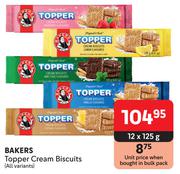 Bakers Topper Cream Biscuits (All Variants)-12 x 125g