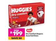 Huggies Dry Comfort Diapers Assorted Sizes