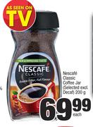 Nescafe Classic Coffee Jar (Selected Excl. Decaf)-200g Each