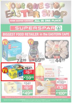 SUPERSPAR EASTERN CAPE (23 March - 5 April 2021) Valid in Gqeberha, East London, Knysna, George, Jeffrey's Bay, ST Francis Bay, Port Alfred, Plettenberg Bay, Uitenhage, Queenstown & Sedgefield, page 1
