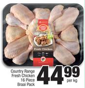 Country Range Fresh Chicken 16 Piece Braai Pack-Per Kg