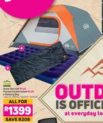 Campmaster Dome Tent 405 Plus Flocked Double Airbed Plus A Sleeping Bag-All For