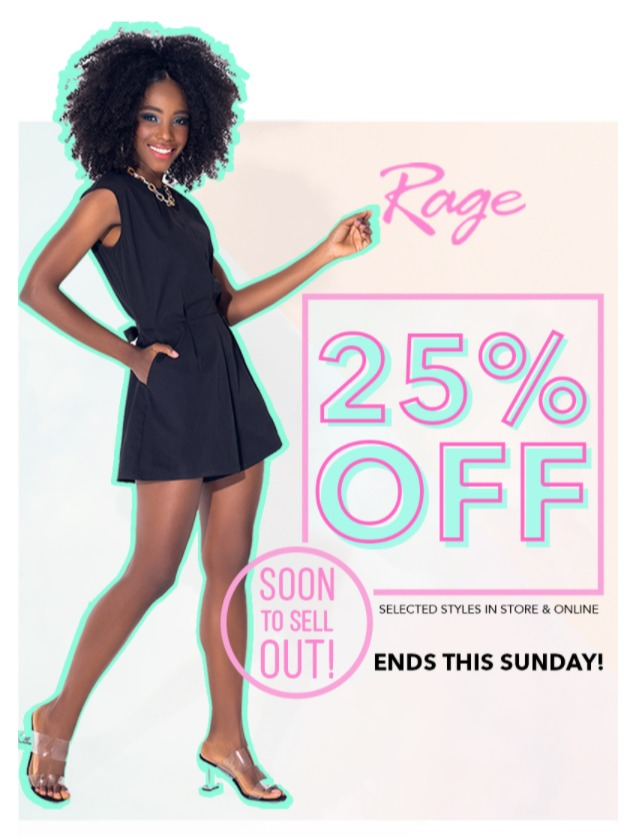 Rage : 25% Off (4 November - 7 November 2021) — m.guzzle.co.za
