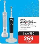 Oral-B Vitality Adult Sensi UltraThin Or Cross Action Electric Toothbrush D100 405243, 405321