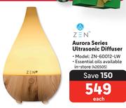 ZEN Aurora Series Ultrasonic Diffuser ZN-60012-LW 426505