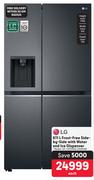 LG 611L Frost Free Side By Side With Water & Ice Dispenser GC-L257SQSL