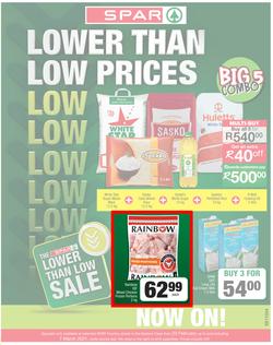 SPAR COUNTRY EASTERN CAPE : Lower Than Low Prices (23 February - 7 March 2021), page 1