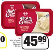Ola Rich 'n Creamy Ice Cream (Assorted)-1.8Ltr Each 