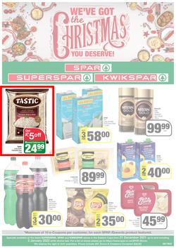 SPAR, SUPERSPAR & KWIKSPAR EASTERN CAPE (21 December 2021 - 2 January 2022) Valid In Spar: Acres, Cradock, Fleet, Superspar: Port Elizabeth, East London, Knysna, Kwikspar: Abbotsford, Butterworth, page 1