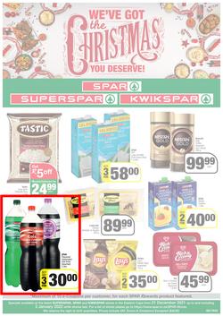 SPAR, SUPERSPAR & KWIKSPAR EASTERN CAPE (21 December 2021 - 2 January 2022) Valid In Spar: Acres, Cradock, Fleet, Superspar: Port Elizabeth, East London, Knysna, Kwikspar: Abbotsford, Butterworth, page 1