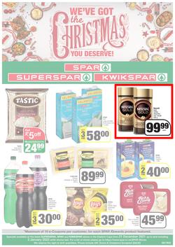 SPAR, SUPERSPAR & KWIKSPAR EASTERN CAPE (21 December 2021 - 2 January 2022) Valid In Spar: Acres, Cradock, Fleet, Superspar: Port Elizabeth, East London, Knysna, Kwikspar: Abbotsford, Butterworth, page 1