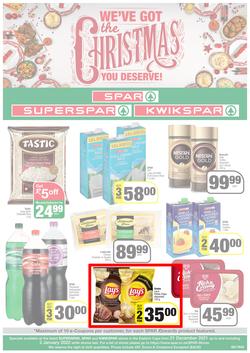 SPAR, SUPERSPAR & KWIKSPAR EASTERN CAPE (21 December 2021 - 2 January 2022) Valid In Spar: Acres, Cradock, Fleet, Superspar: Port Elizabeth, East London, Knysna, Kwikspar: Abbotsford, Butterworth, page 1