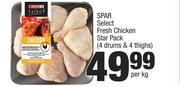 Spar Select Fresh Chicken Star Pack (4 Drums & 4 Thighs)-Per Kg