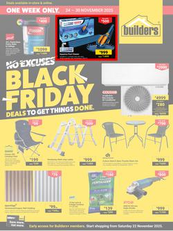Builders : No Excuse Black Friday Deals (24 November - 30 November 2025), page 1