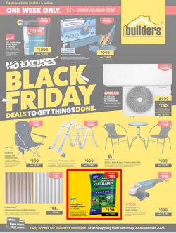 Builders : No Excuse Black Friday Deals (24 November - 30 November 2025), page 1