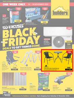 Builders : No Excuse Black Friday Deals (24 November - 30 November 2025), page 1