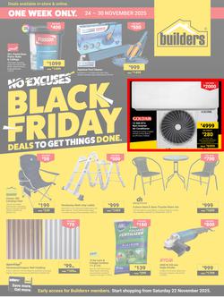 Builders : No Excuse Black Friday Deals (24 November - 30 November 2025), page 1
