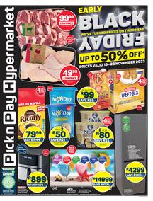 Pick n Pay Hypermarket Western Cape : Early Black Friday Specials (15 November - 23 November 2023)