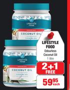 Lifestyle Food Odourless Coconut Oil-1L Each
