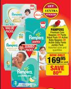 Pampers Premium Care Nappies Or Pants Value Pack Or Active Baby Nappies Or Active Baby Pants Jumbo P