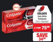 Colgate Optic White Toothpaste Assorted-For 2 x 75ml
