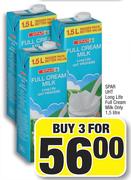 Spar UHT Long Life Full Cream Milk-For 3 x 1.5L