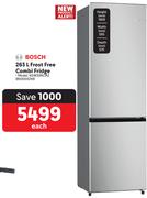 Bosch 263L Frost Free Combi Fridge KGW33NL1AZ