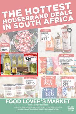 Food Lover's Market Gauteng, Limpopo, North West, Mpumalanga, Free State & Northern Cape : The Hottest Housebrand Deals In South Africa (24 October - 30 October 2022), page 1