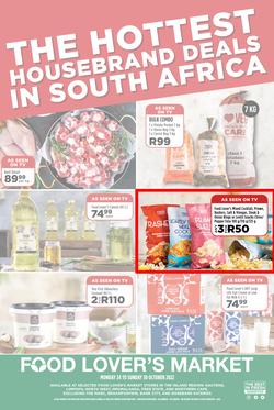 Food Lover's Market Gauteng, Limpopo, North West, Mpumalanga, Free State & Northern Cape : The Hottest Housebrand Deals In South Africa (24 October - 30 October 2022), page 1