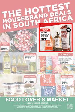 Food Lover's Market Gauteng, Limpopo, North West, Mpumalanga, Free State & Northern Cape : The Hottest Housebrand Deals In South Africa (24 October - 30 October 2022), page 1