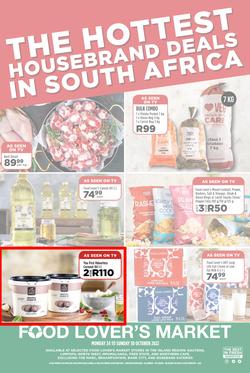 Food Lover's Market Gauteng, Limpopo, North West, Mpumalanga, Free State & Northern Cape : The Hottest Housebrand Deals In South Africa (24 October - 30 October 2022), page 1
