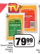 Spar Vacuum Packed Cheese (Assorted)-700g Each