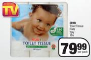 Spar Toilet Tissue Rolls 2 Ply-18 Per Pack
