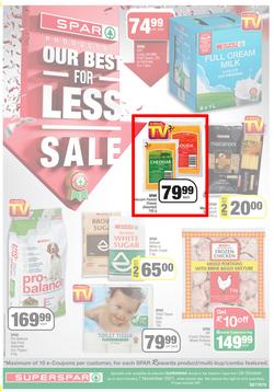 SUPERSPAR EASTERN CAPE : Our Best For Less (26 October - 7 November 2021) Valid In | Bluewater Bay, Amalinda, Knysna, Heather Park, Jeffery's Bay, Rosehill, Protea, Sedgefield, Spandau, page 1