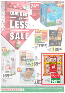 SUPERSPAR EASTERN CAPE : Our Best For Less (26 October - 7 November 2021) Valid In | Bluewater Bay, Amalinda, Knysna, Heather Park, Jeffery's Bay, Rosehill, Protea, Sedgefield, Spandau, page 1