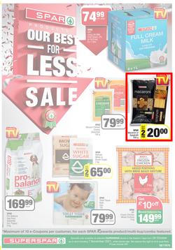 SUPERSPAR EASTERN CAPE : Our Best For Less (26 October - 7 November 2021) Valid In | Bluewater Bay, Amalinda, Knysna, Heather Park, Jeffery's Bay, Rosehill, Protea, Sedgefield, Spandau, page 1