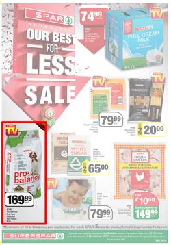 SUPERSPAR EASTERN CAPE : Our Best For Less (26 October - 7 November 2021) Valid In | Bluewater Bay, Amalinda, Knysna, Heather Park, Jeffery's Bay, Rosehill, Protea, Sedgefield, Spandau, page 1