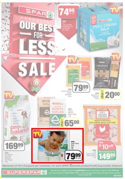 SUPERSPAR EASTERN CAPE : Our Best For Less (26 October - 7 November 2021) Valid In | Bluewater Bay, Amalinda, Knysna, Heather Park, Jeffery's Bay, Rosehill, Protea, Sedgefield, Spandau, page 1